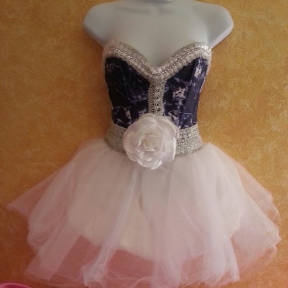 Denim & Diamonds Corset Tulle Tutu Dress/Skirt Set - Picture 6 of 6